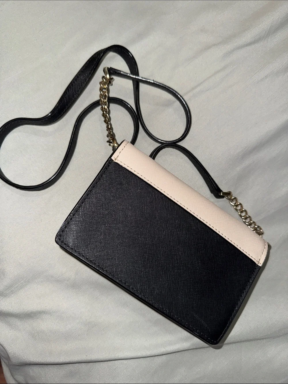 kate spade Two-Tone Crossbody in cream and Black